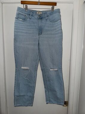 Madewell Light Blue High-Rise Straight Leg Jeans